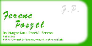 ferenc posztl business card